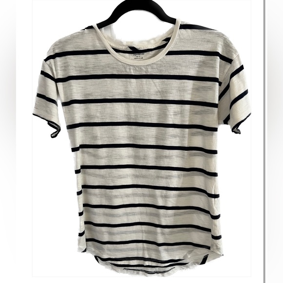 Madewell Women's Whisper Cotton Crewneck Tee in Stripe (Size S) - Picture 2 of 6